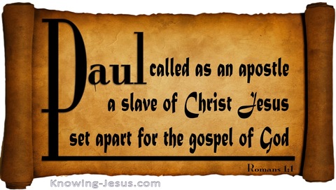 Romans 1:1 Set Apart For The Gospel (black)